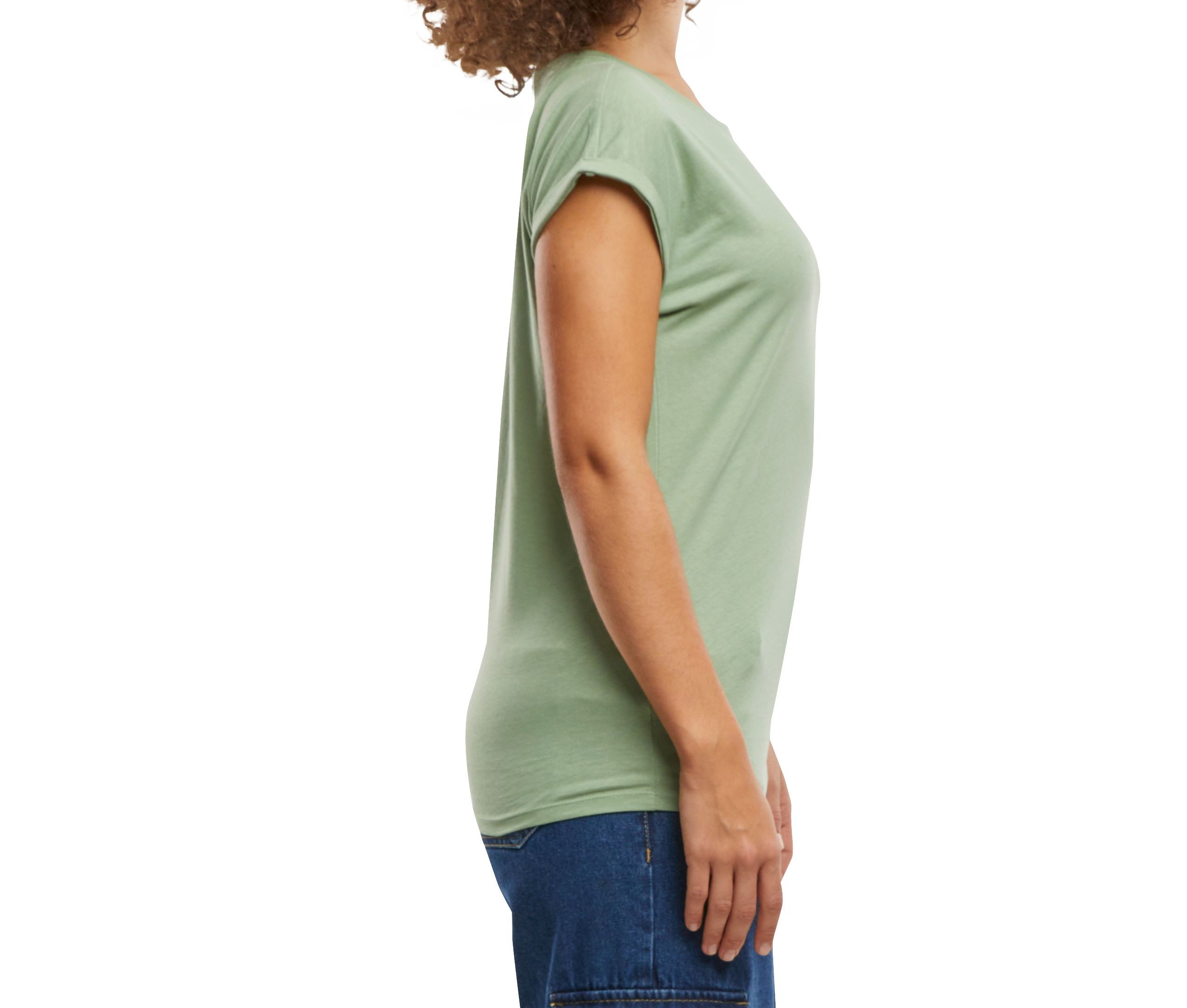 LADIES EXTENDED SHOULDER TEE