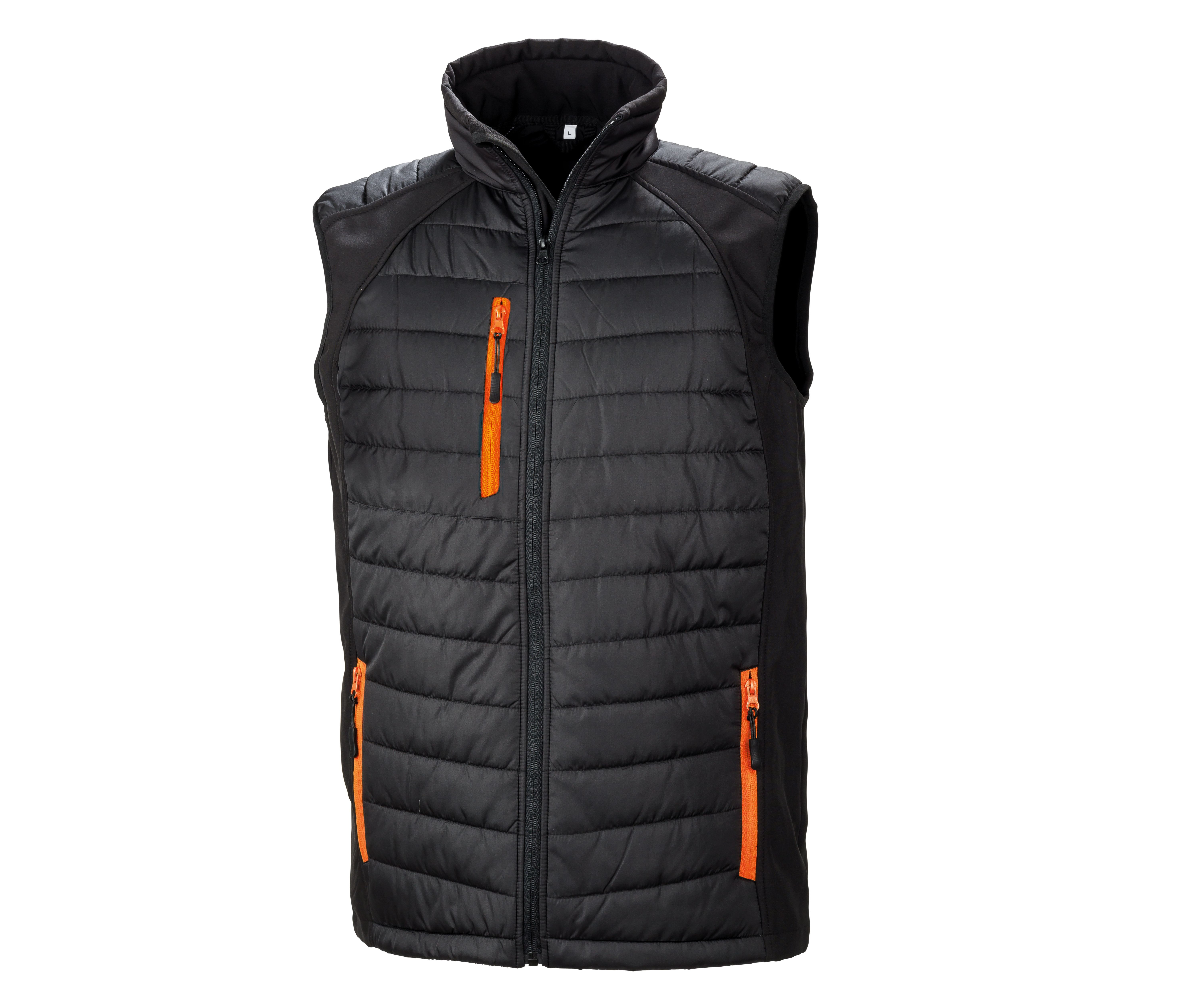 BLACK COMPASS PADDED SOFTSHELL GILET