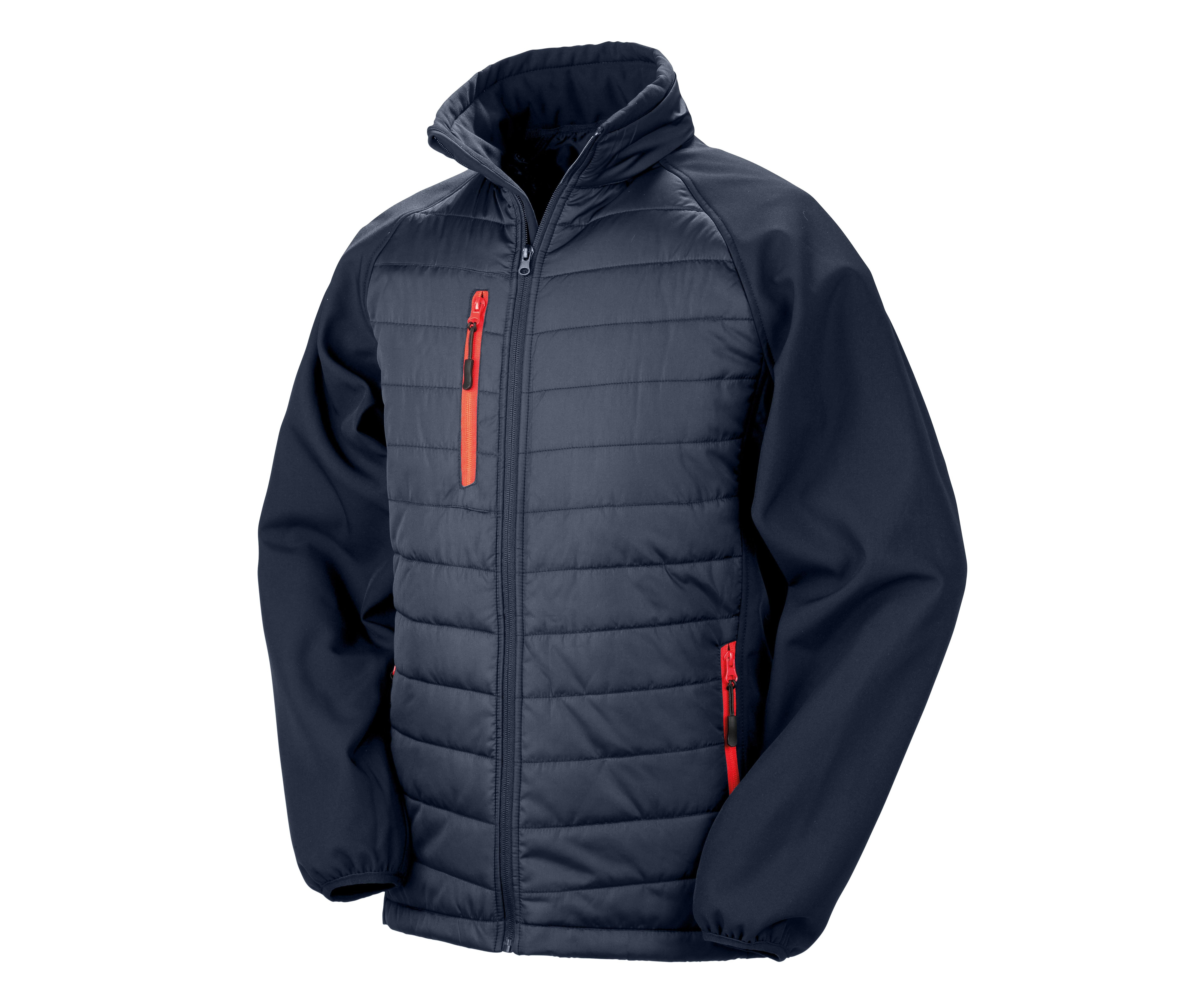 BLACK COMPASS PADDED SOFTSHELL JACKET