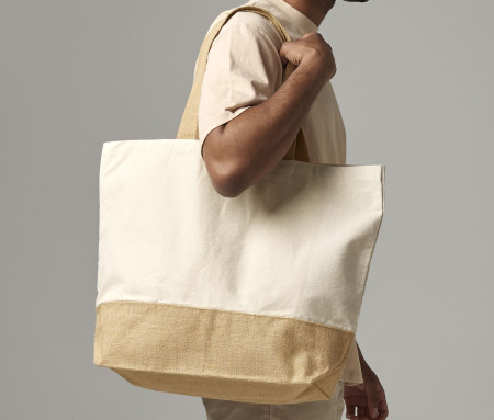 JUTE BASE CANVAS TOTE XL