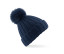 VERBIER FAUX FUR POP POM CHUNKY BEANIE