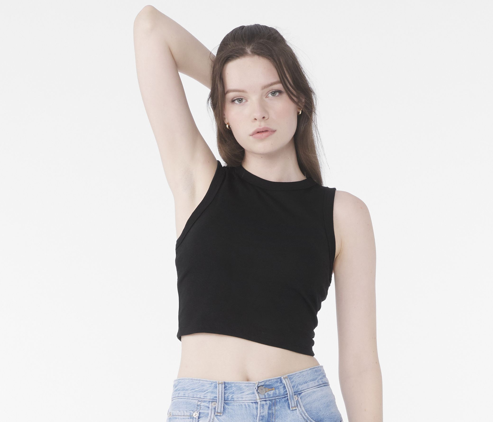 WOMEN'S MICRO RIB MUSCLE CROP TANK