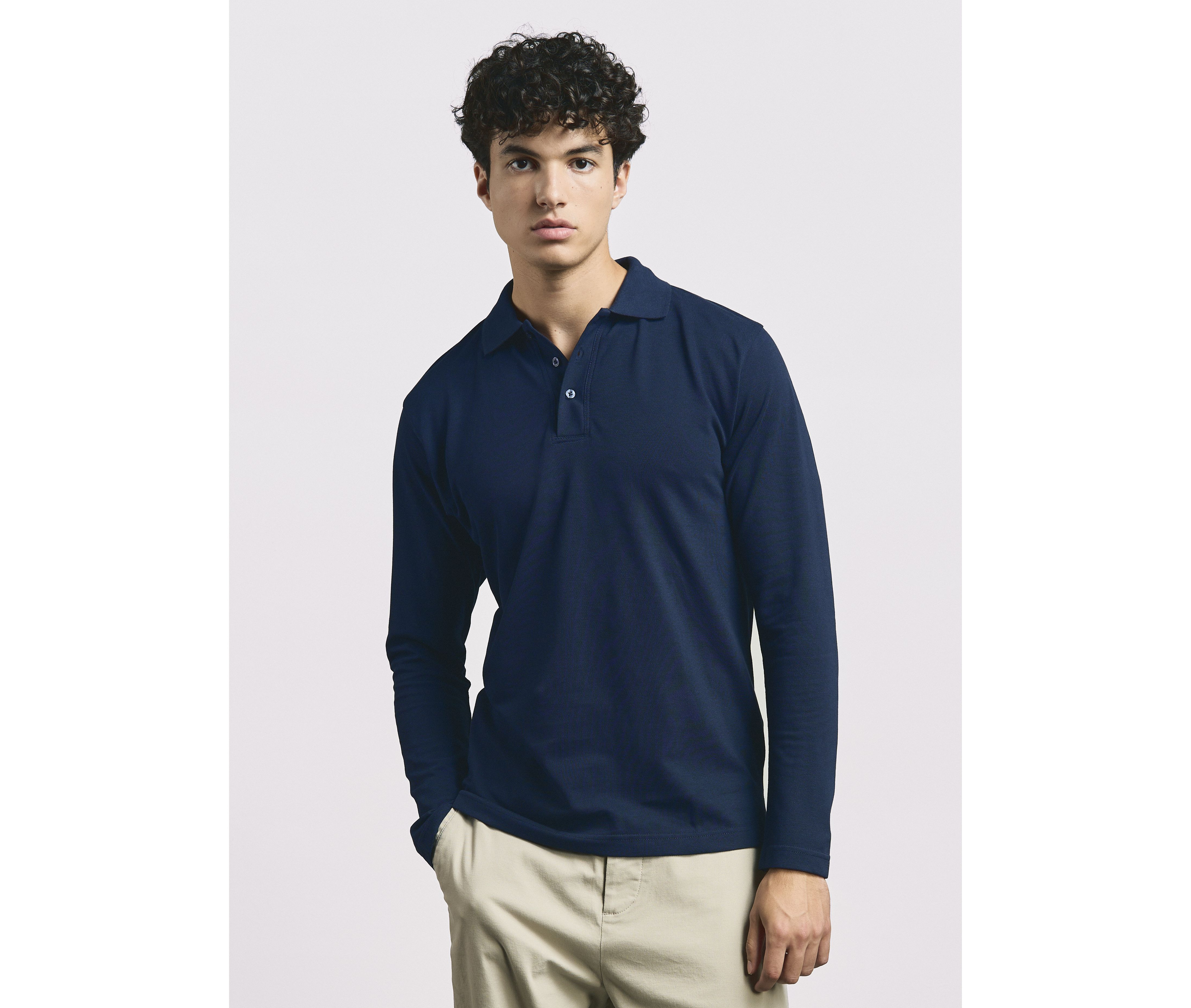 MEN’S LONG SLEEVE HEAVY POLO