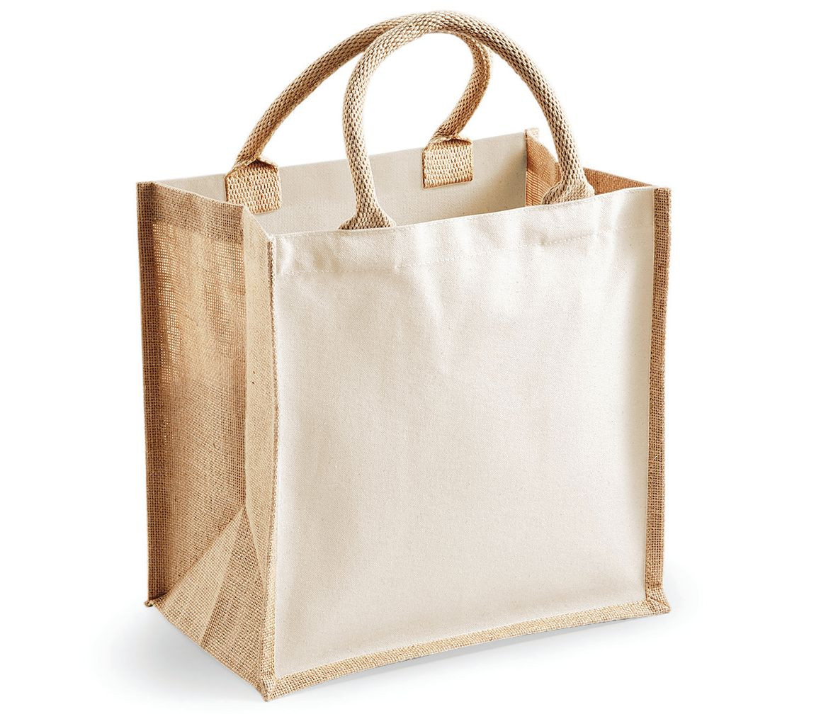 PRINTER'S MIDI JUTE BAG
