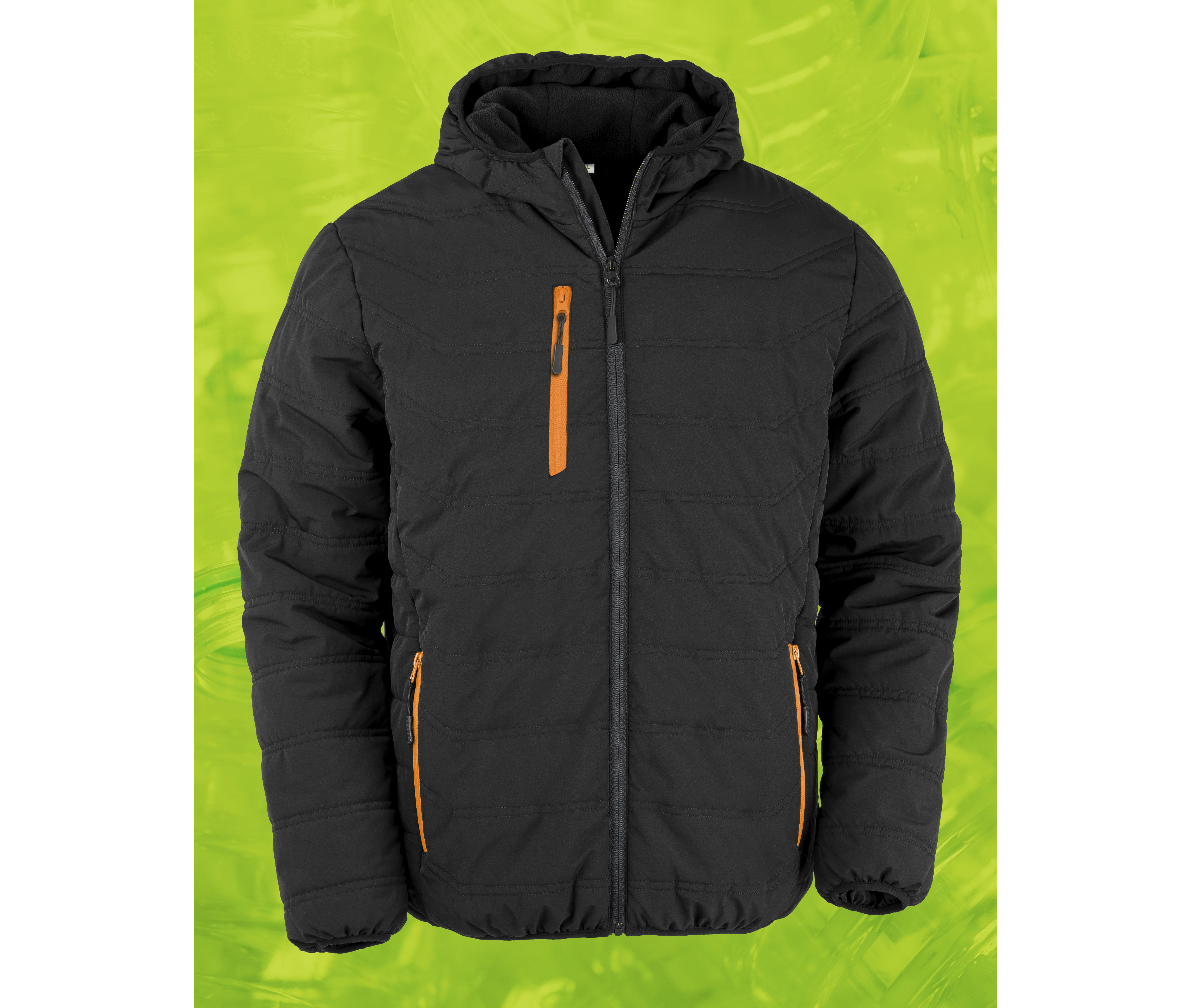 BLACK COMPASS PADDED WINTER JACKET
