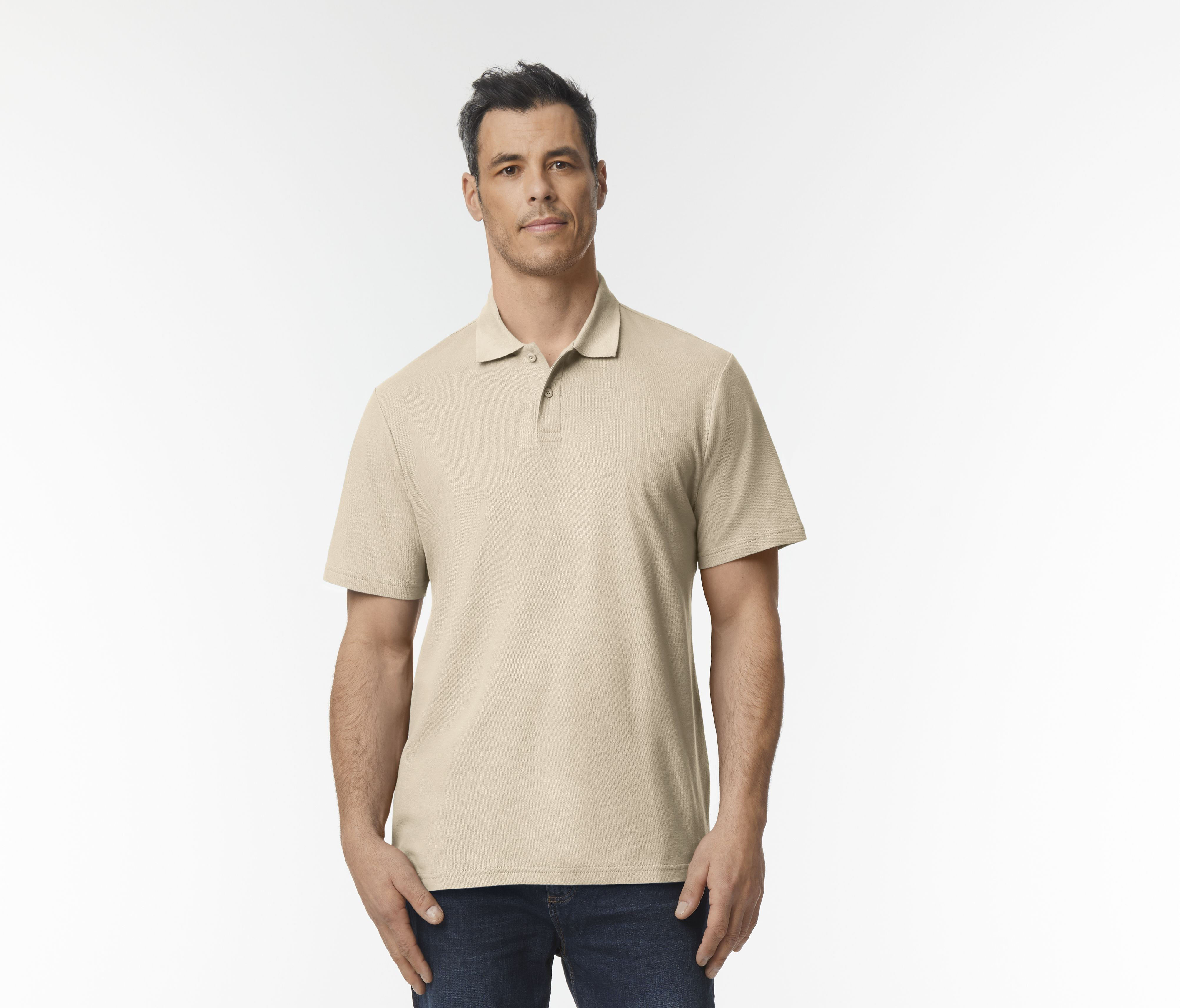 SOFTSTYLE® DOUBLE PIQUÉ POLO MEN