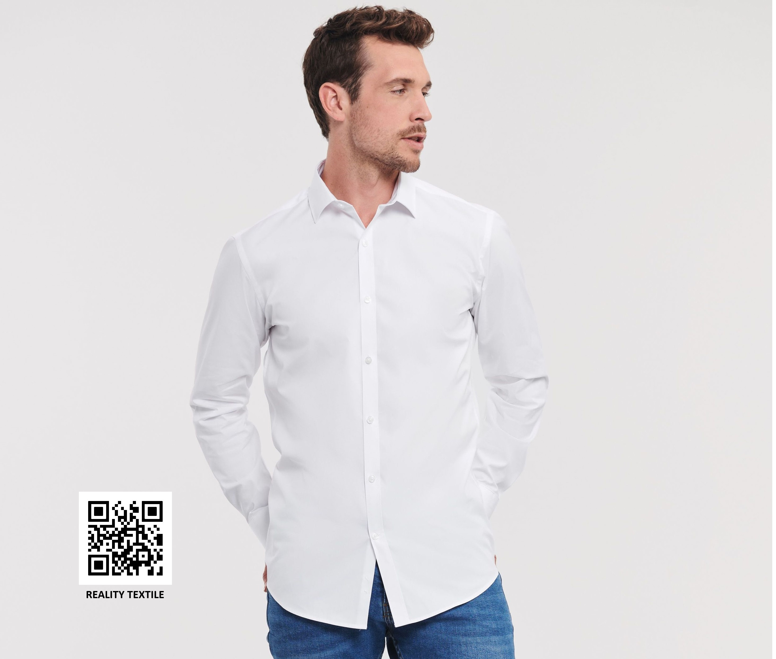 MEN'S LONG SLEEVE FITTED ULTIMATE STRETCH SHIRT