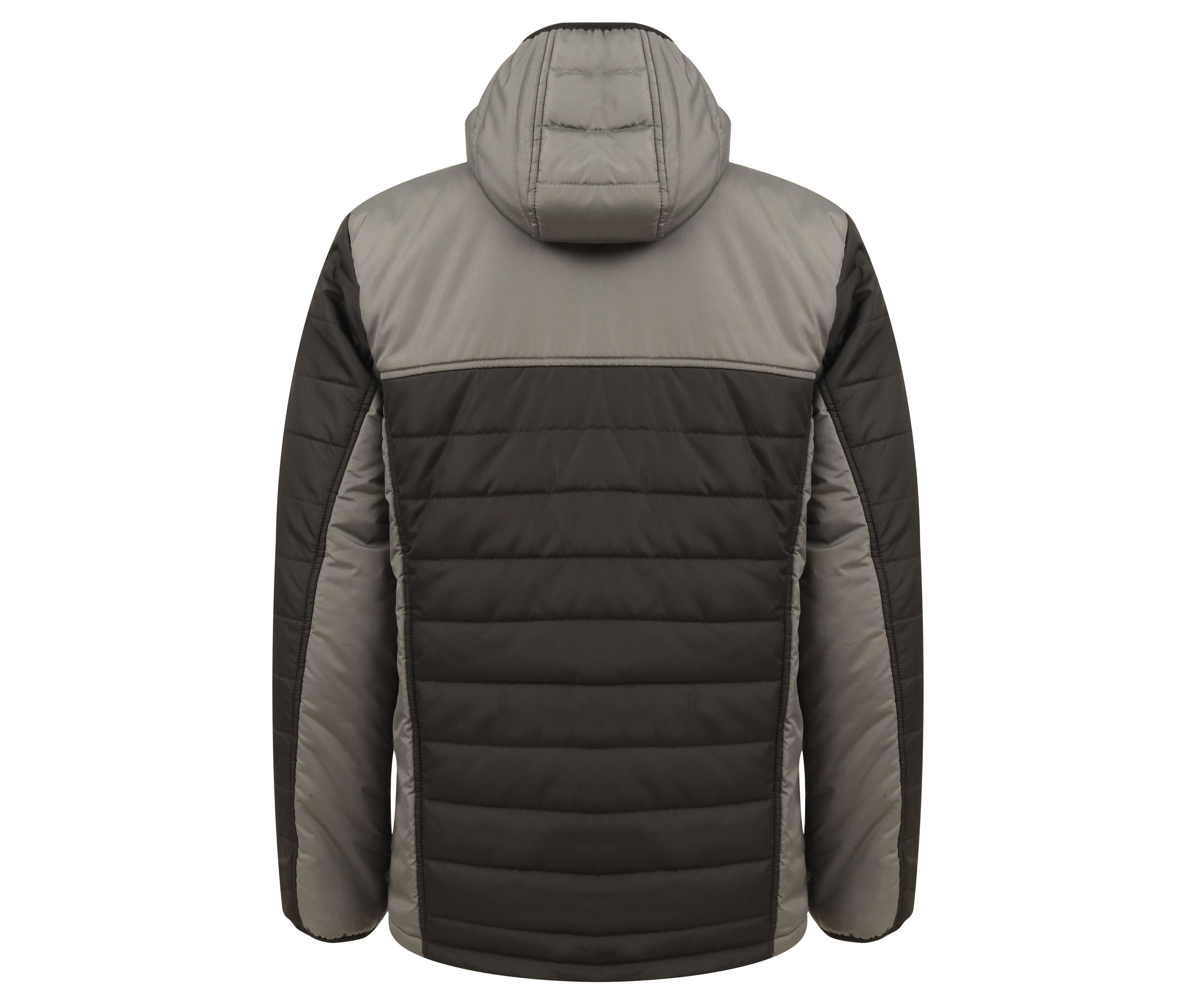 HOODED CONTRAST PUFFER JACKET