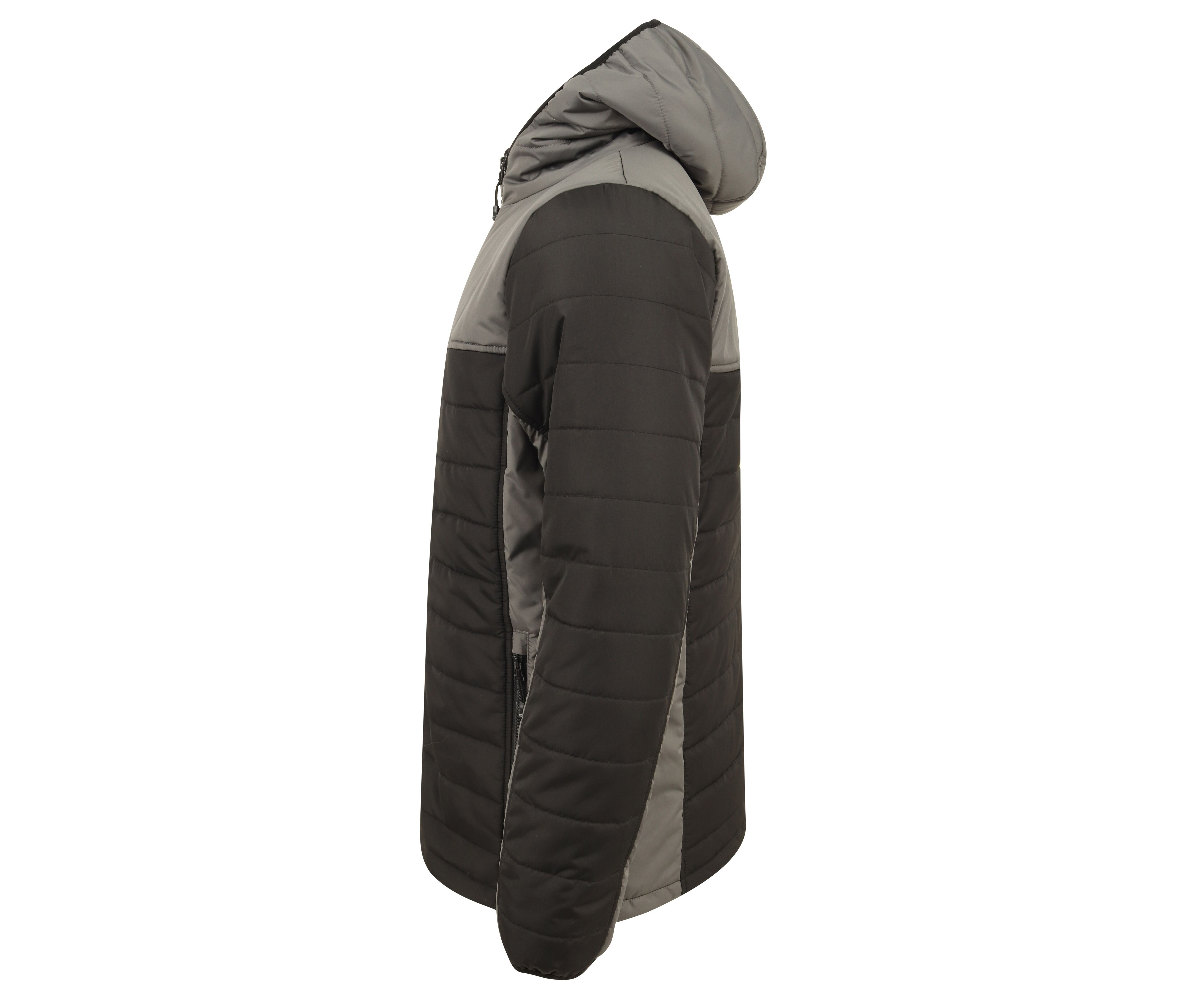 HOODED CONTRAST PUFFER JACKET