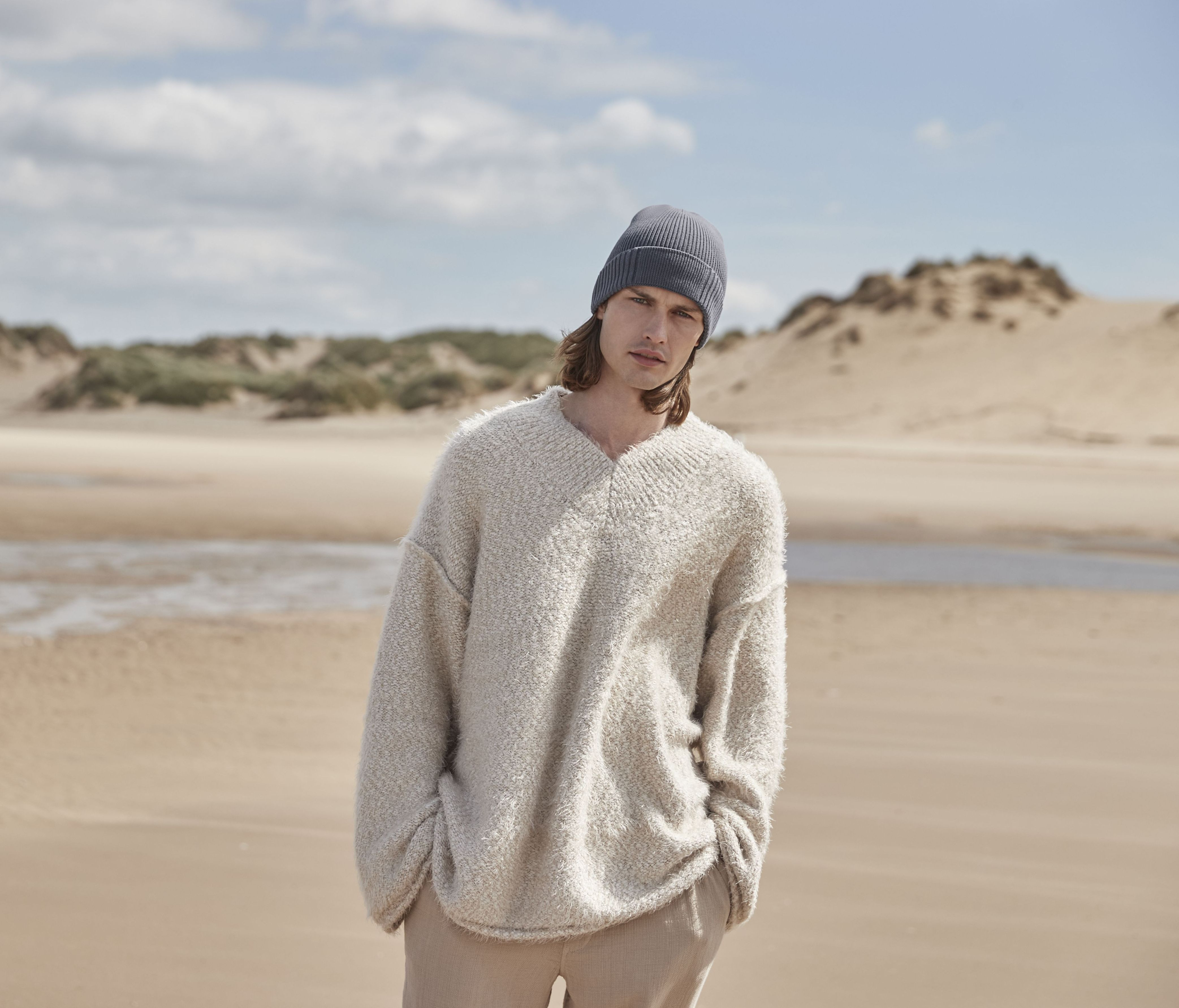 ORGANIC COTTON ENGINEERED PATCH BEANIE