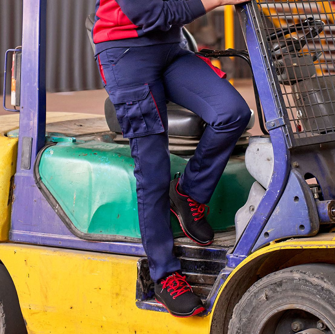 PANTALON STRETCH MULTIPOCHES BICOLORE