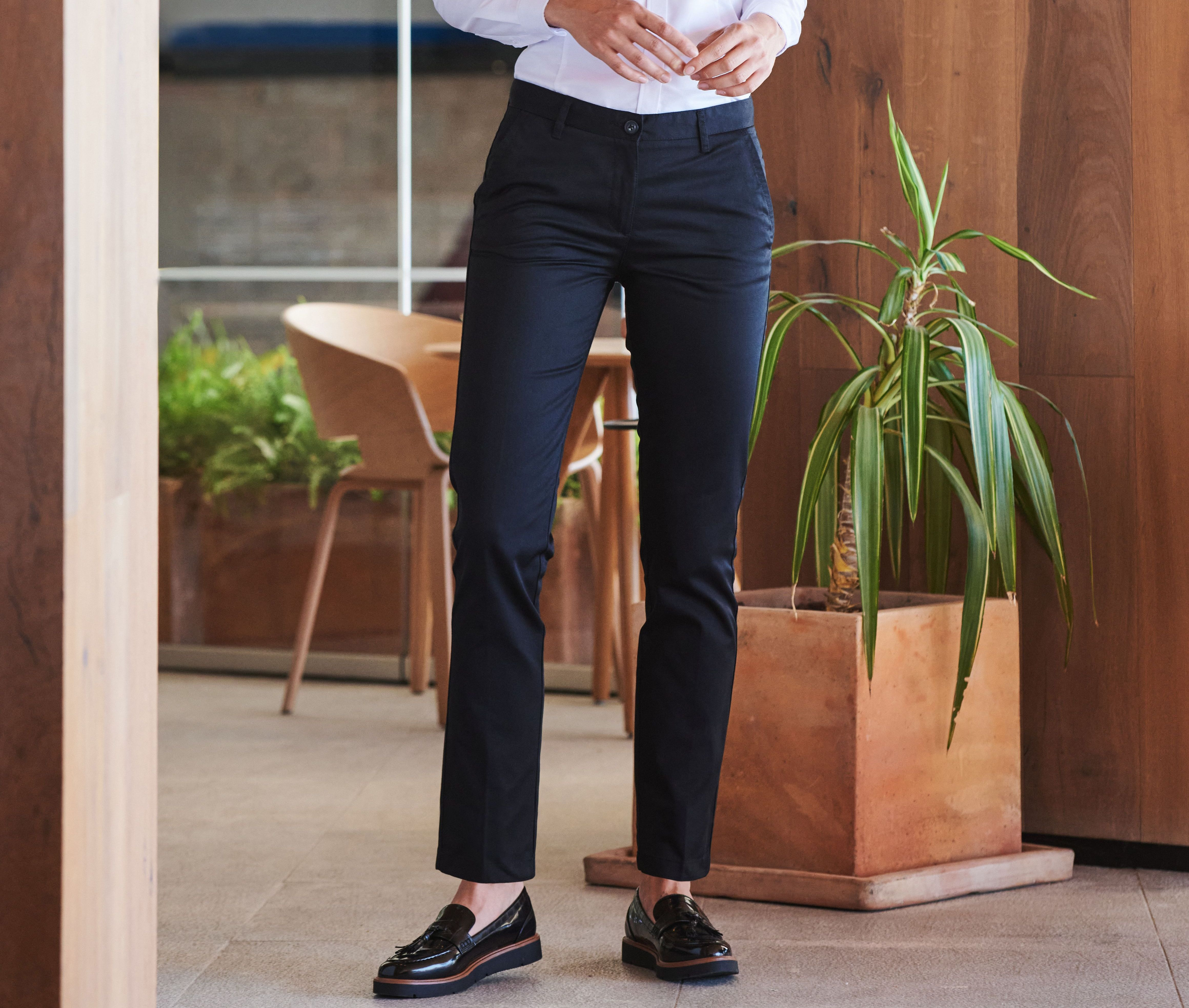 LADIES' 65/35 POLY/COTTON CHINO