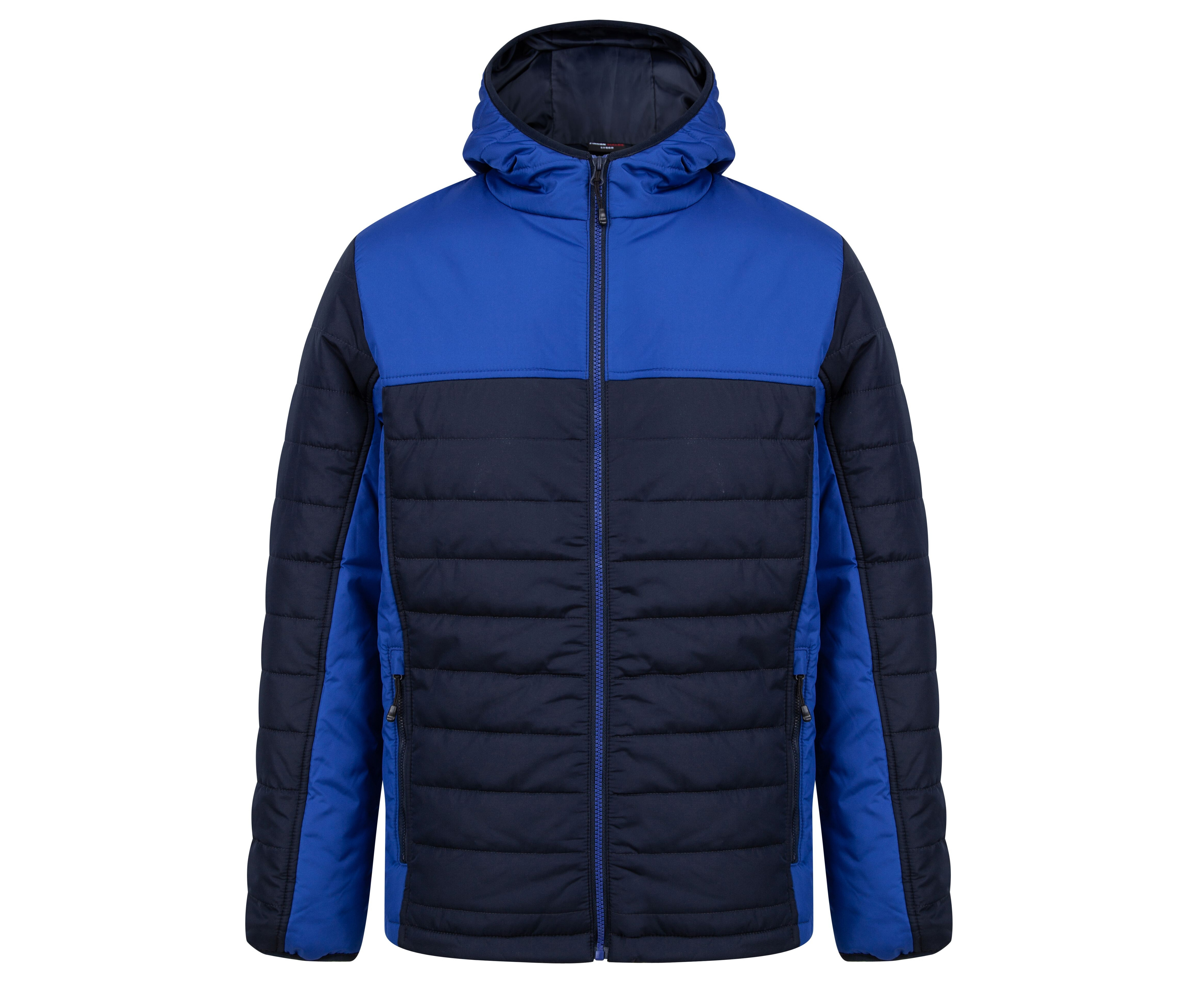 HOODED CONTRAST PUFFER JACKET