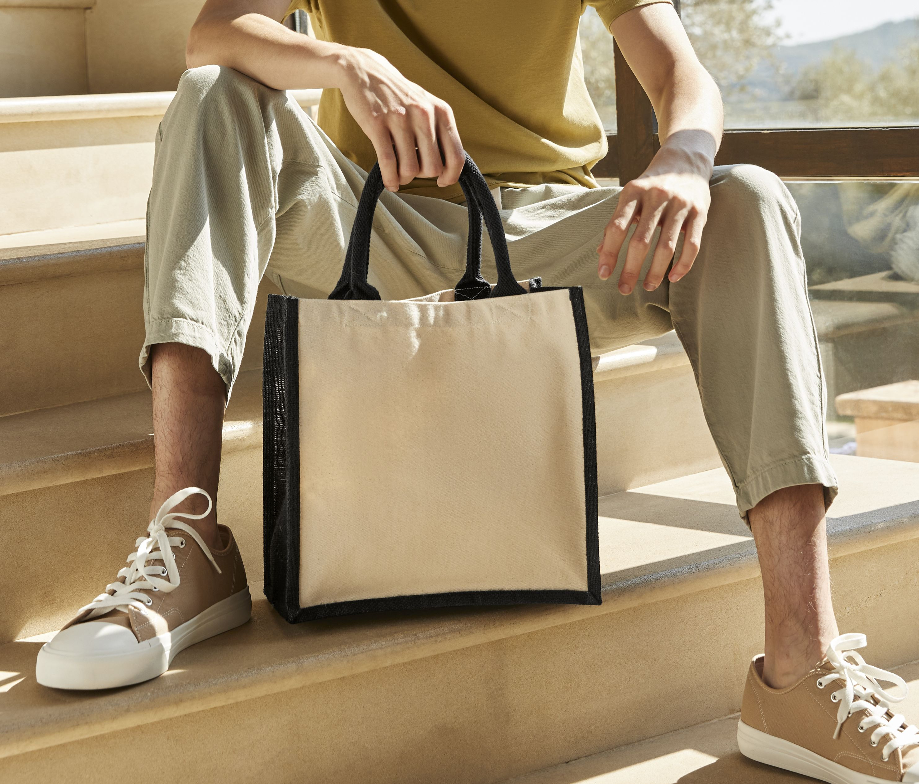 PRINTER'S MIDI JUTE BAG