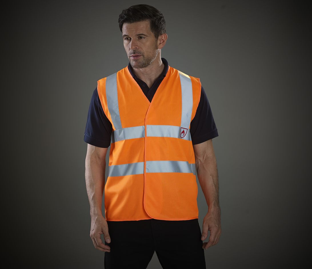 HI-VIS FLAME RETARDANT SLEEVELESS WAISTCOAT