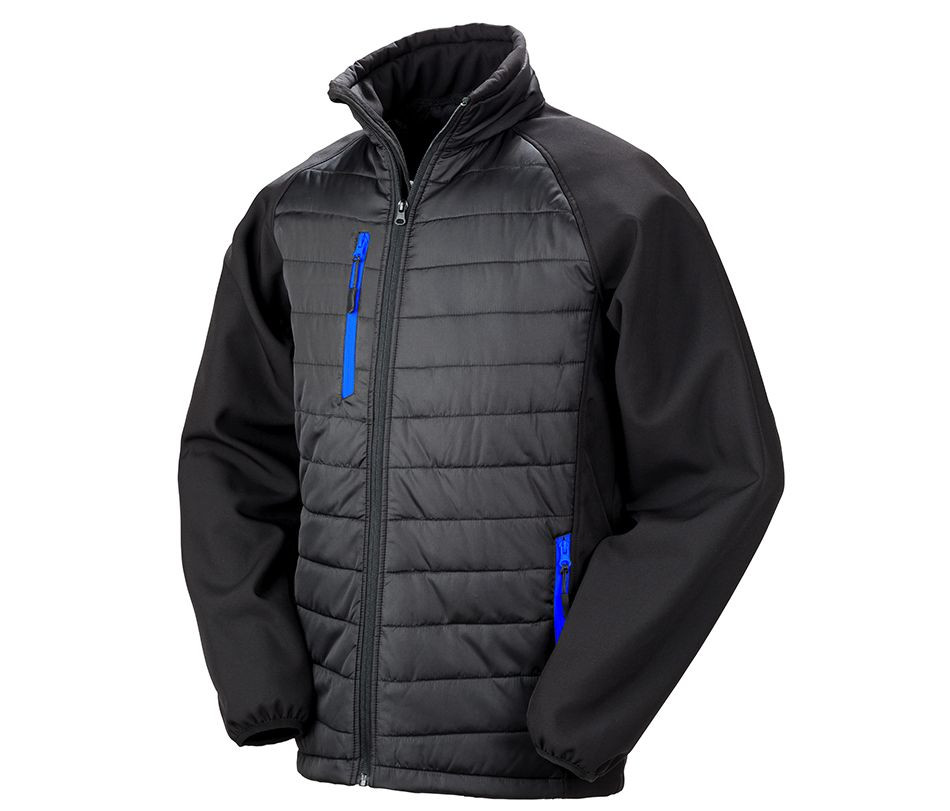 BLACK COMPASS PADDED SOFTSHELL JACKET