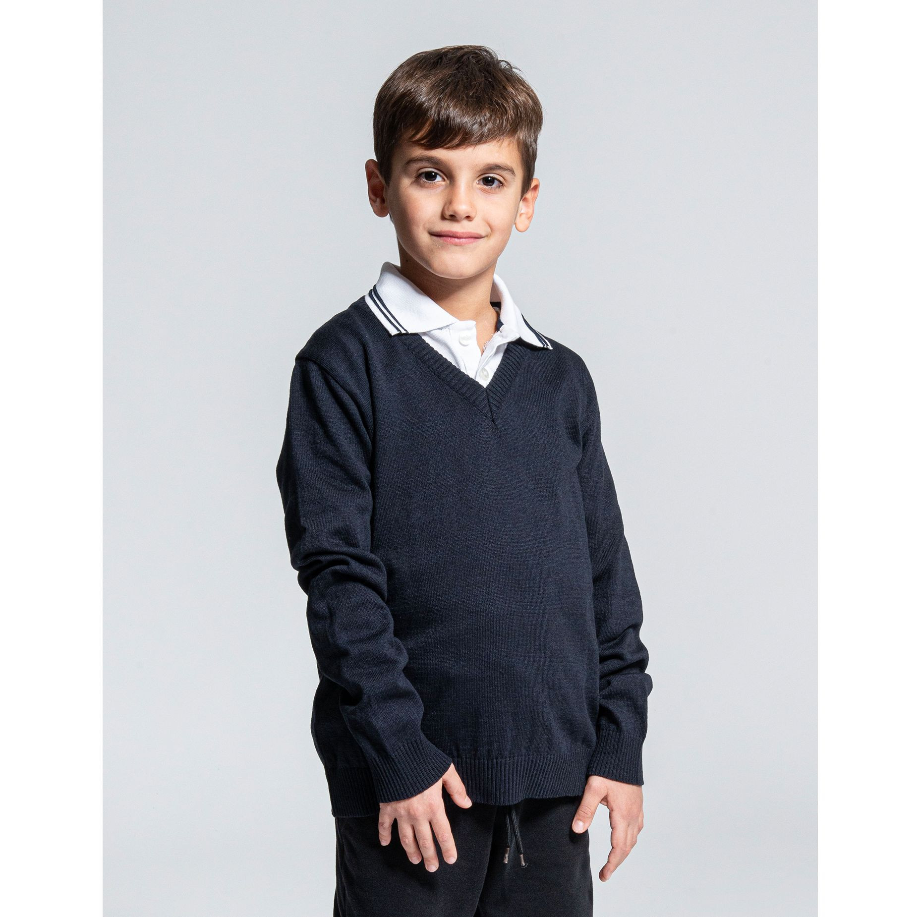 KIDS' V-NECK SWEATER