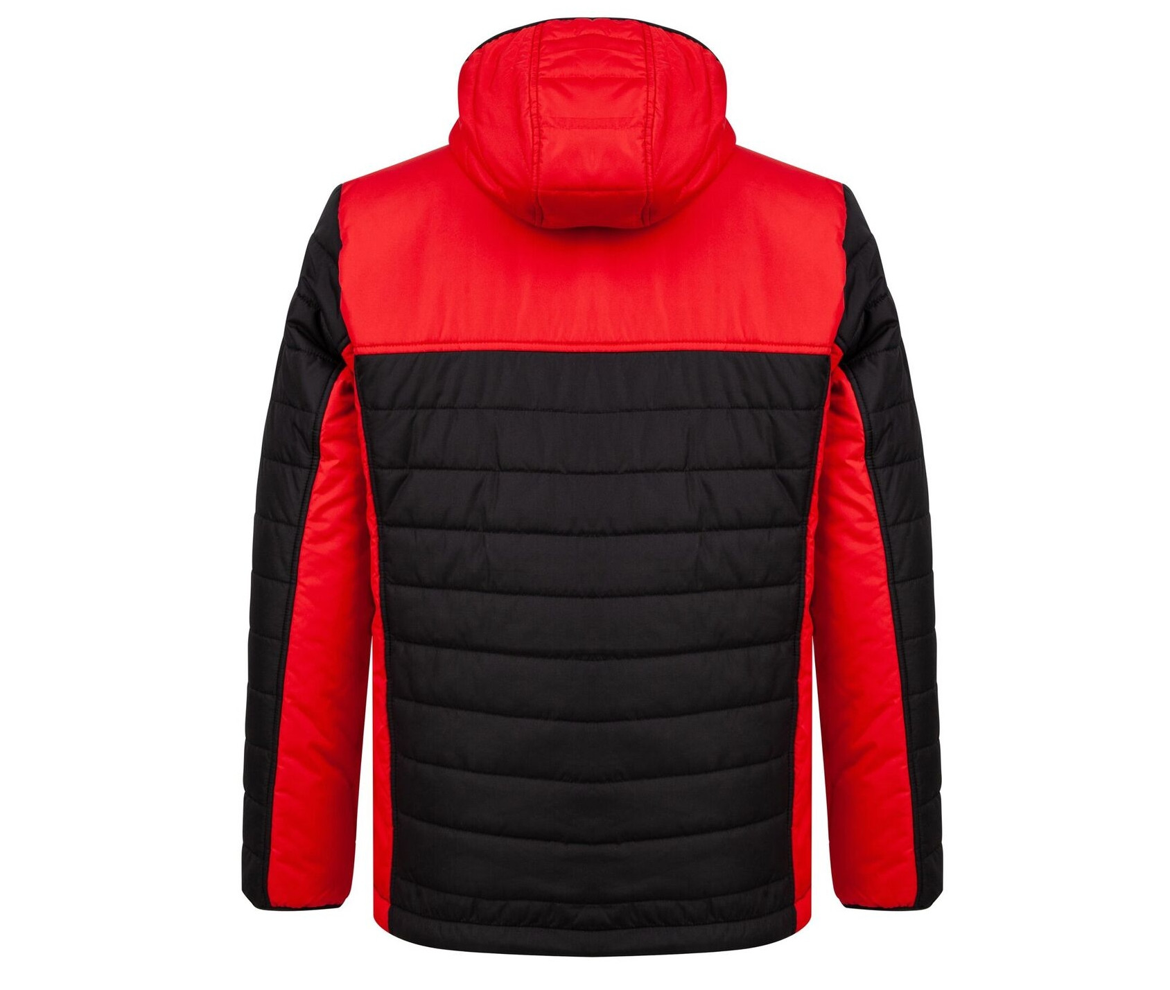 HOODED CONTRAST PUFFER JACKET