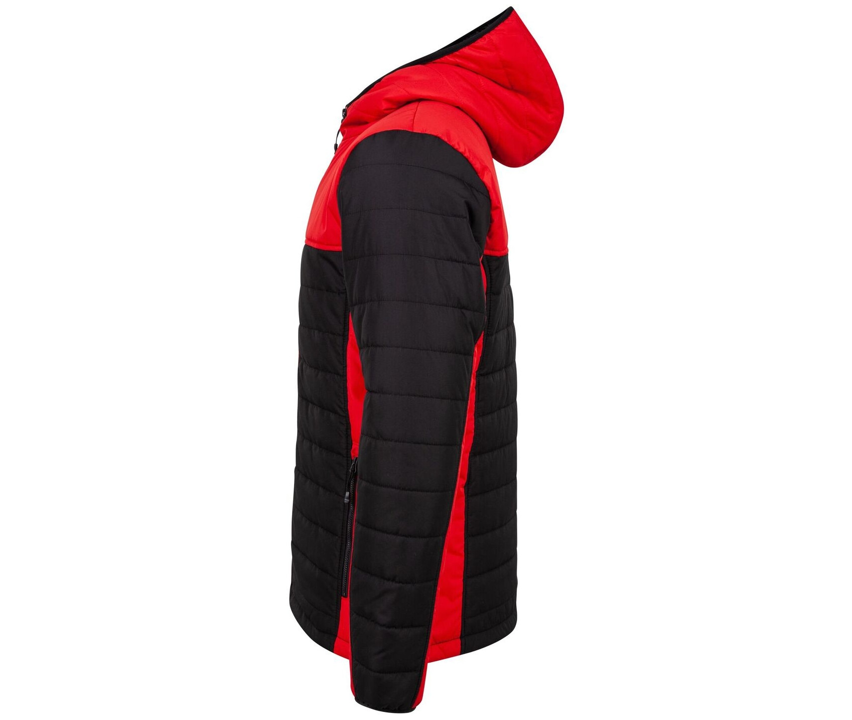 HOODED CONTRAST PUFFER JACKET