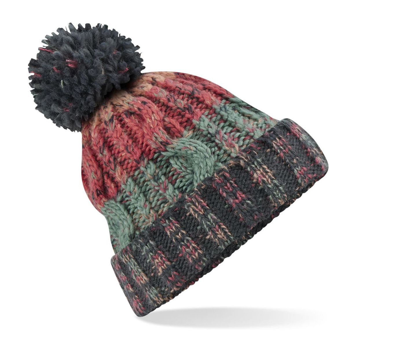 CORKSCREW POM POM BEANIE
