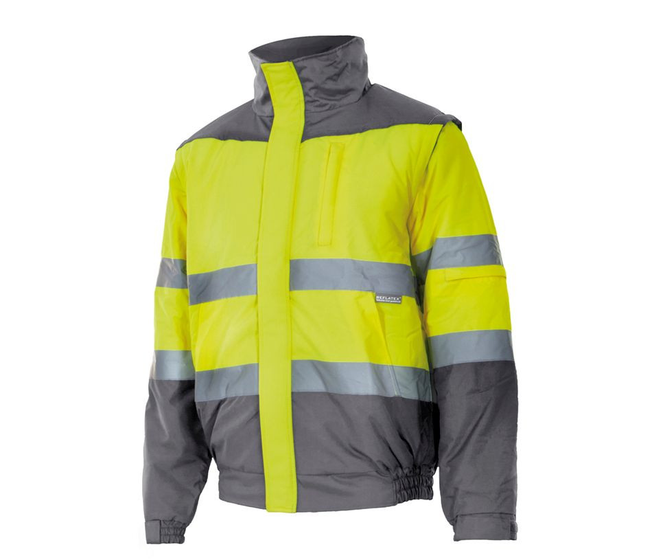 BLOUSON BICOLORE MATELASSÉ VISIBILITÉ AUGMENTÉE