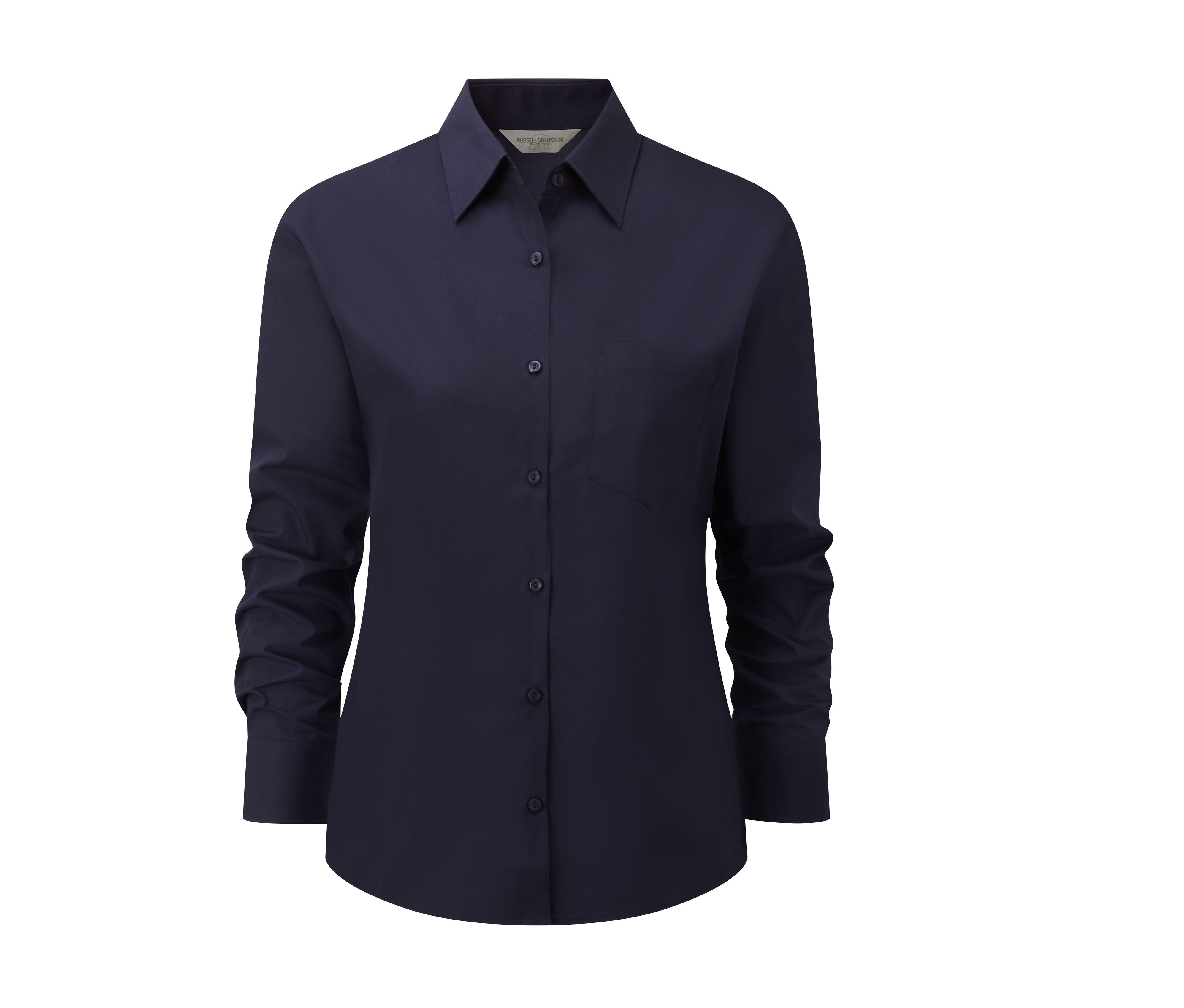 LADIES' LONG SLEEVE CLASSIC POLYCOTTON POPLIN SHIRT
