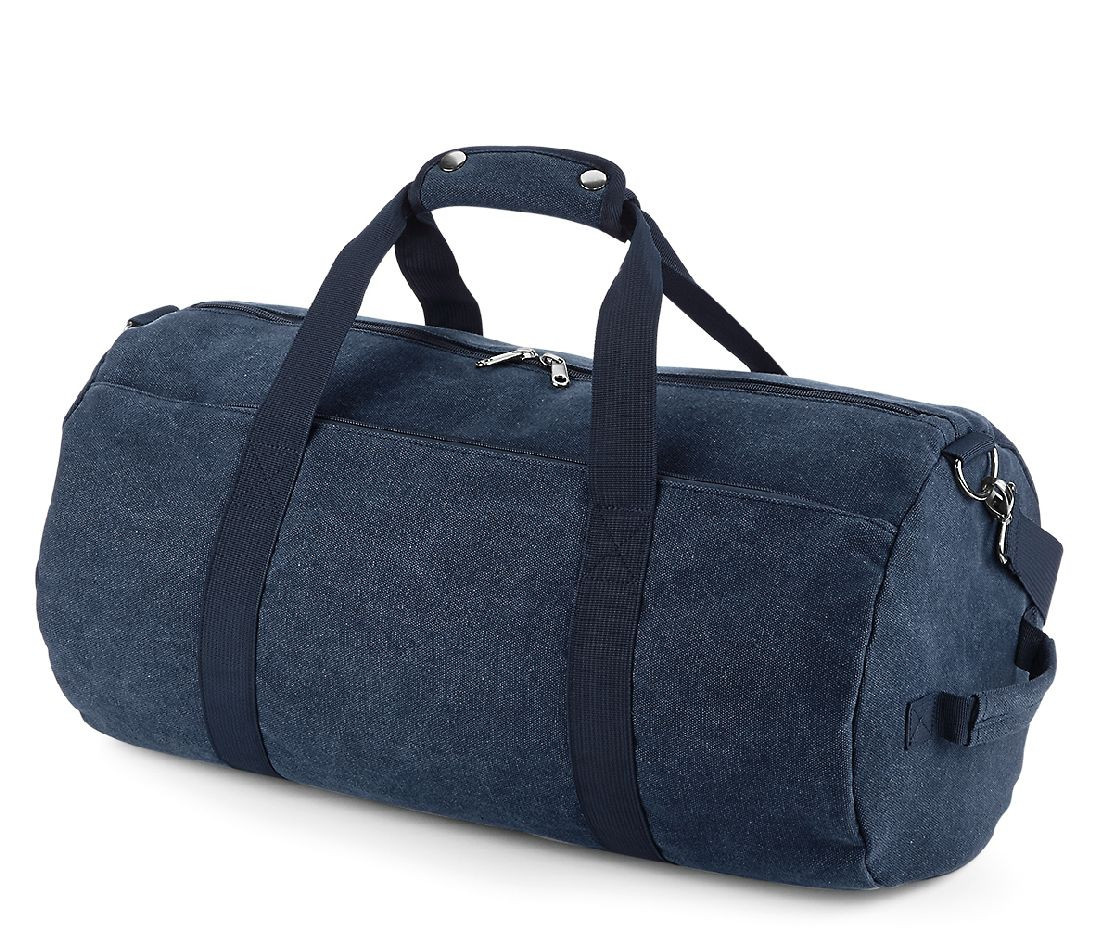 VINTAGE CANVAS BARREL BAG