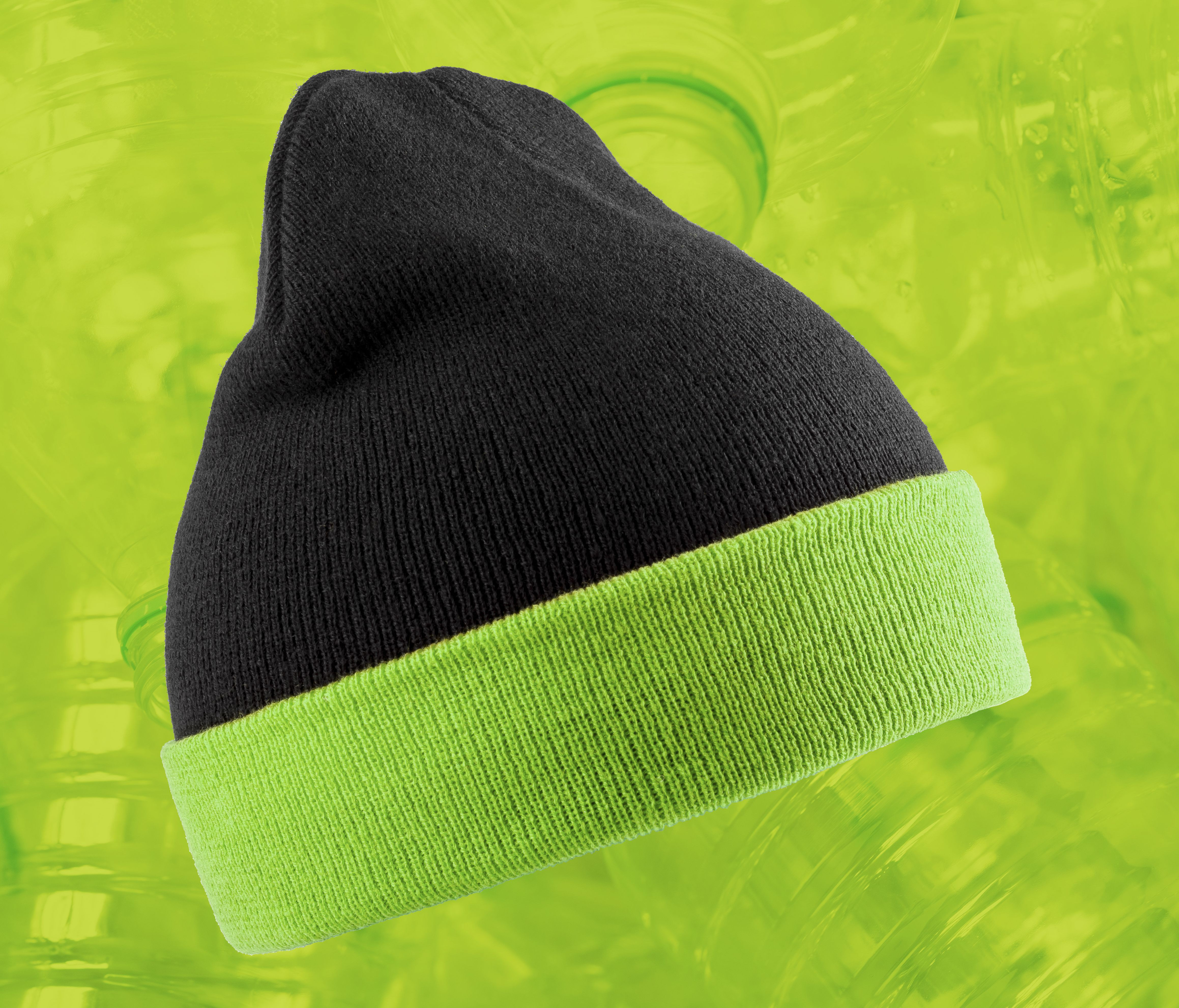 RECYCLED BLACK COMPASS BEANIE