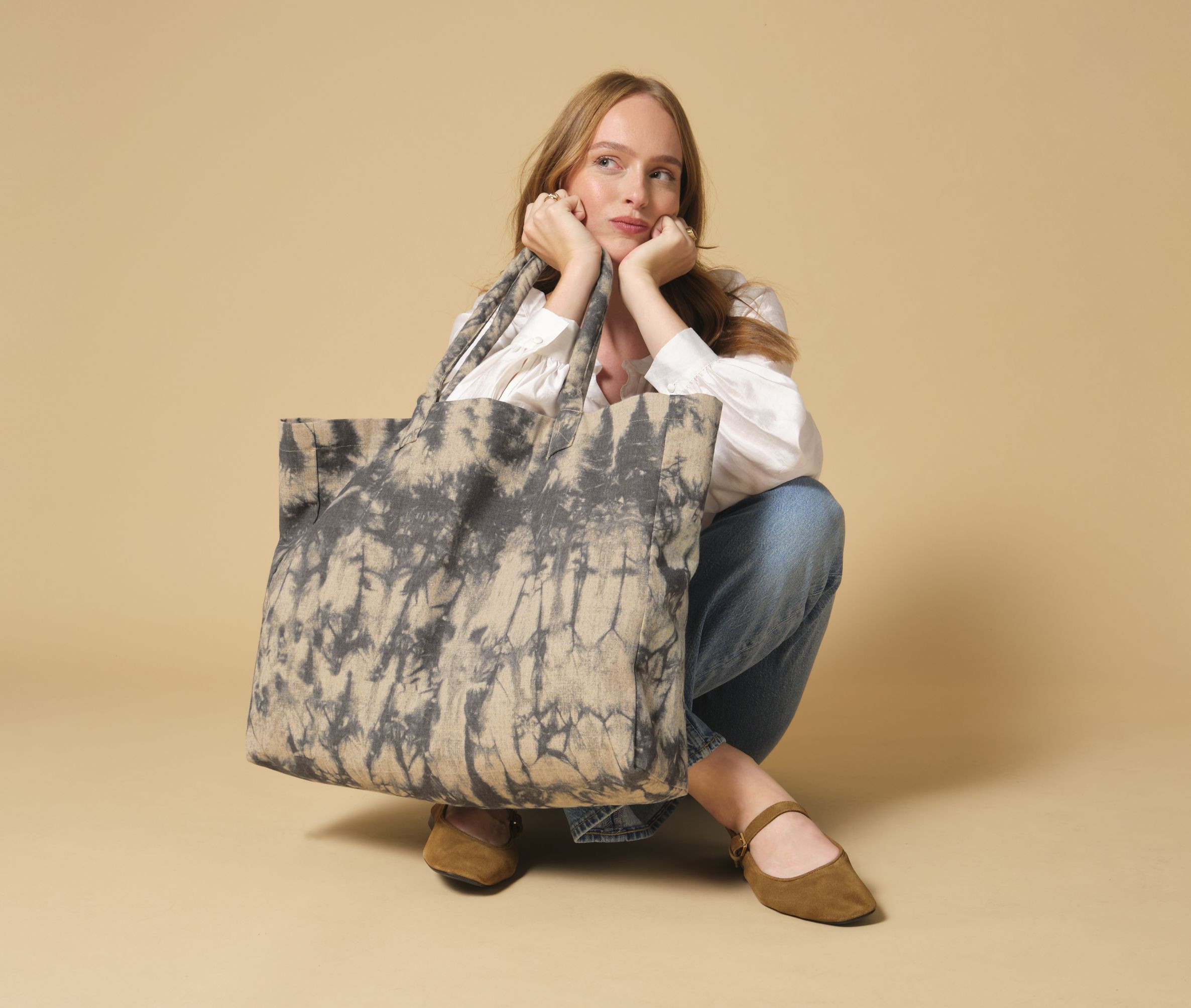 TIE DYE CANVAS TOTE BAG