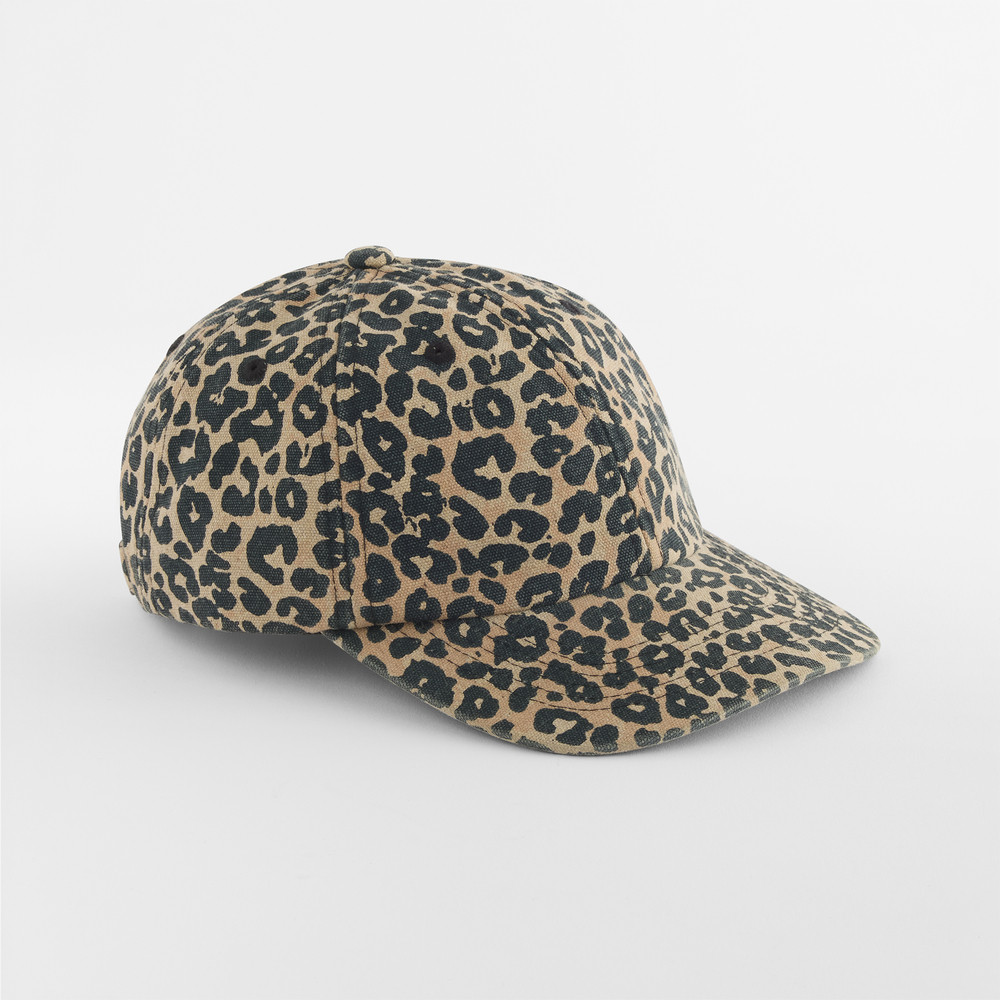 LEOPARD PRINT 6 PANEL CAP