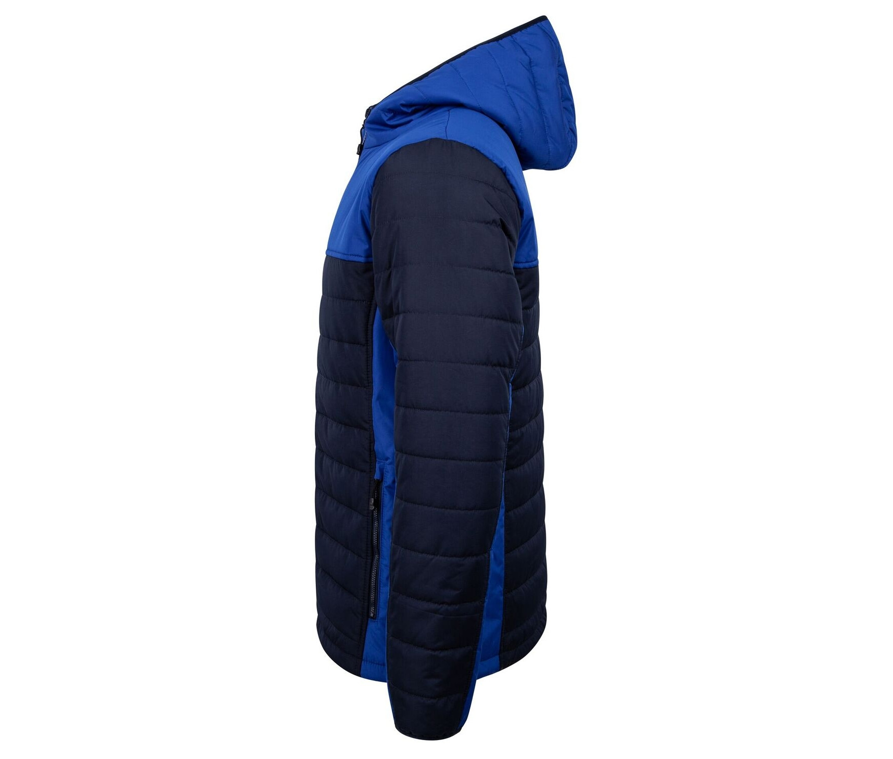 HOODED CONTRAST PUFFER JACKET