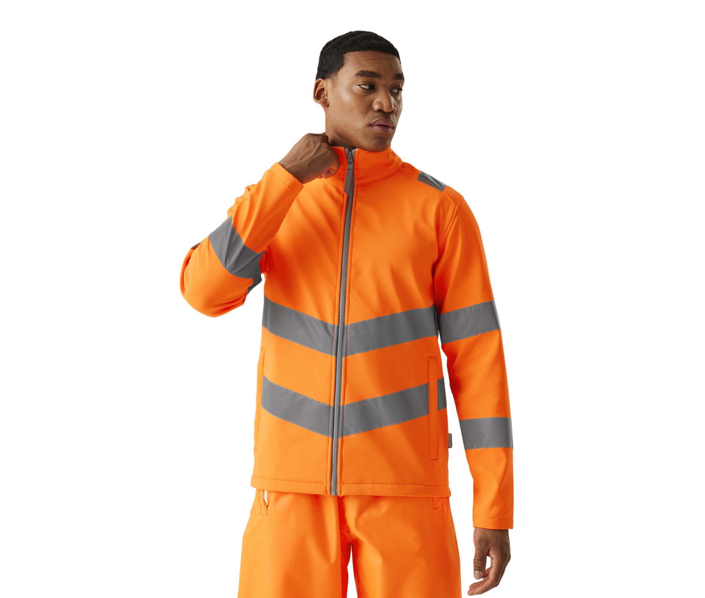 HI-VIS PRO CONTRACT ABLAZE 2 LAYER SOFTSHELL JACKET