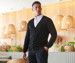 MEN'S V BUTTON CARDIGAN