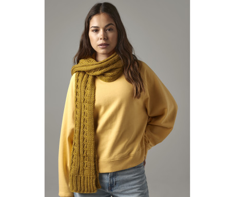 CABLE KNIT MELANGE SCARF