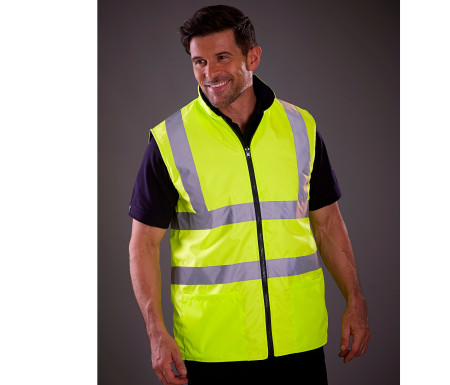 HI-VIS REVERSIBLE FLEECE BODYWARMER