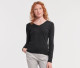 LADIES' V-NECK KNITTED PULLOVER