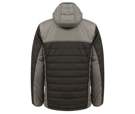 HOODED CONTRAST PUFFER JACKET