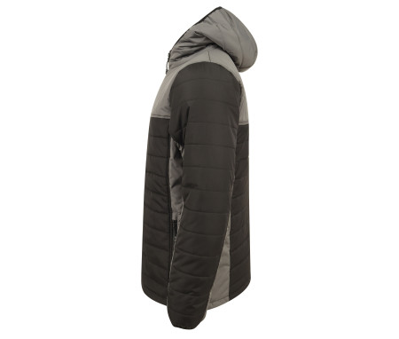 HOODED CONTRAST PUFFER JACKET