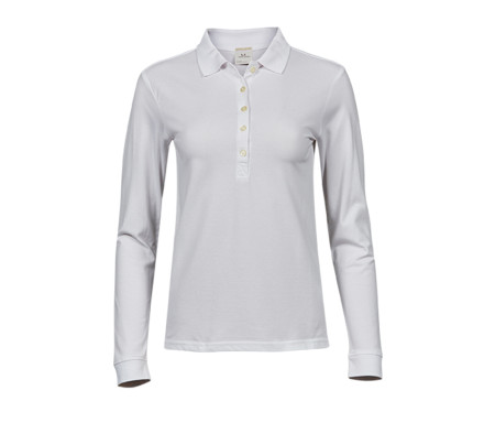 LADIES LUXURY STRETCH LONG SLEEVE POLO