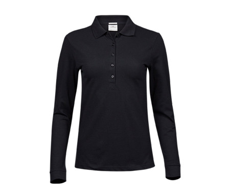 LADIES LUXURY STRETCH LONG SLEEVE POLO