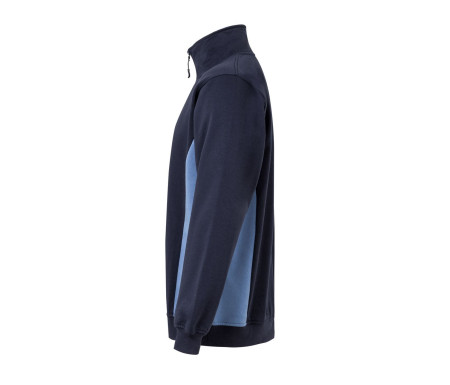 SWEAT BICOLORE COL ZIPPÉ