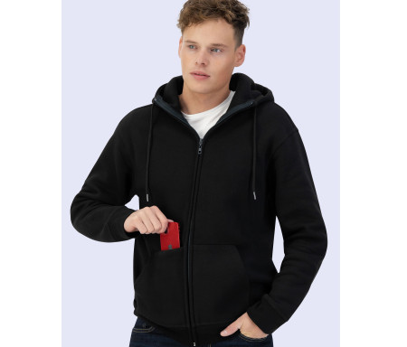 ORGANIC COTTON ZIPPED HOODIE