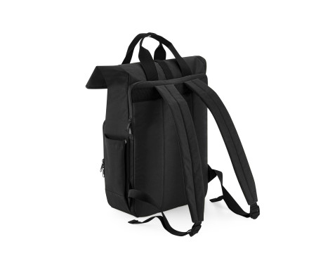 RECYCLED TWIN HANDLE ROLL-TOP LAPTOP BACKPACK
