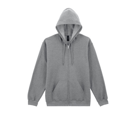 SOFTSTYLE MIDWEIGHT FLEECE ADULT FULL ZIP HOODED SWEATSHIRT