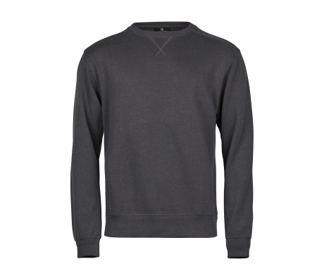 RIBBED INTERLOCK CREW NECK