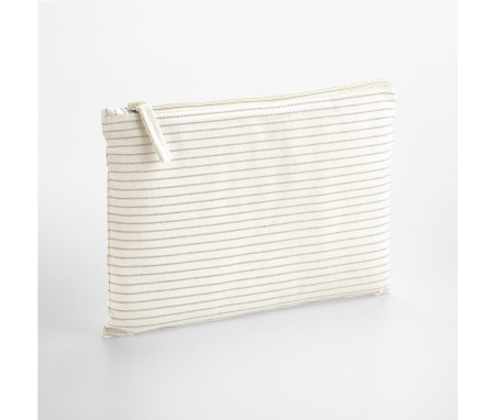 STRIPED ORGANIC COTTON ACCESSORY POUCH