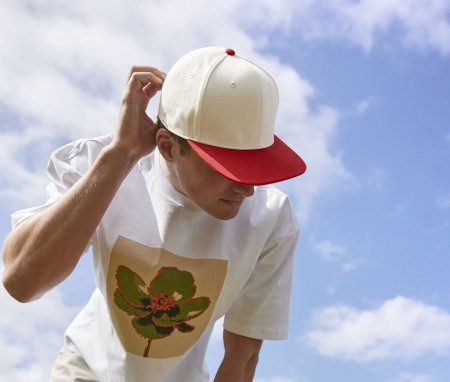 CONTRAST FLAT PEAK 6 PANEL CAP