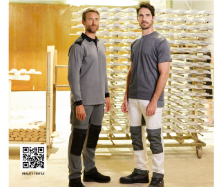 PANTALON BICOLORE CANVAS STRETCH