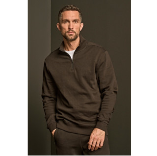 RIBBED INTERLOCK HALF ZIP