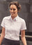 LADIES' SHORT SLEEVE TAILORED HERRINGBONE SHIRT